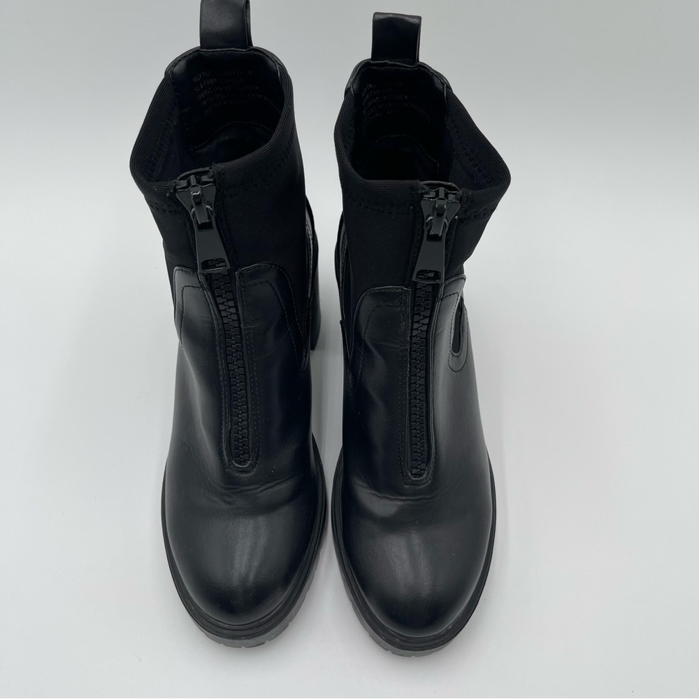 MADDEN GIRL Truffle Lug Chelsea Black Ankle Boots Women’s Sz 7 Chunky Y2K - Picture 9 of 14